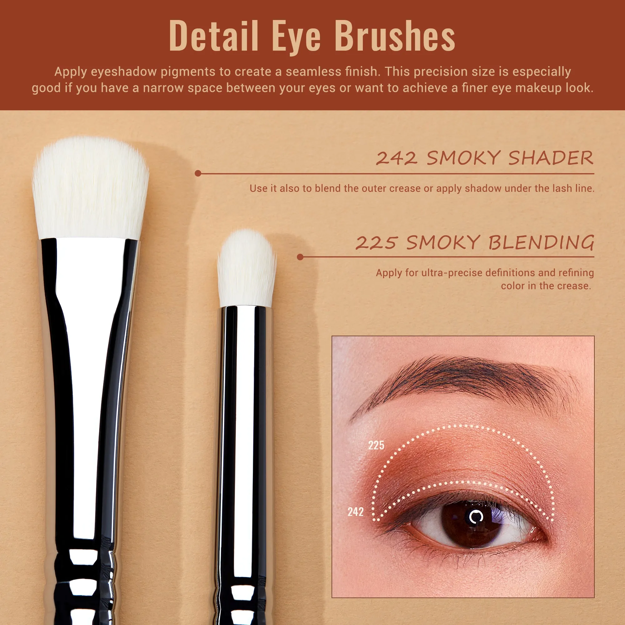 PRO Eyeshadow Brush Set 7pcs T334