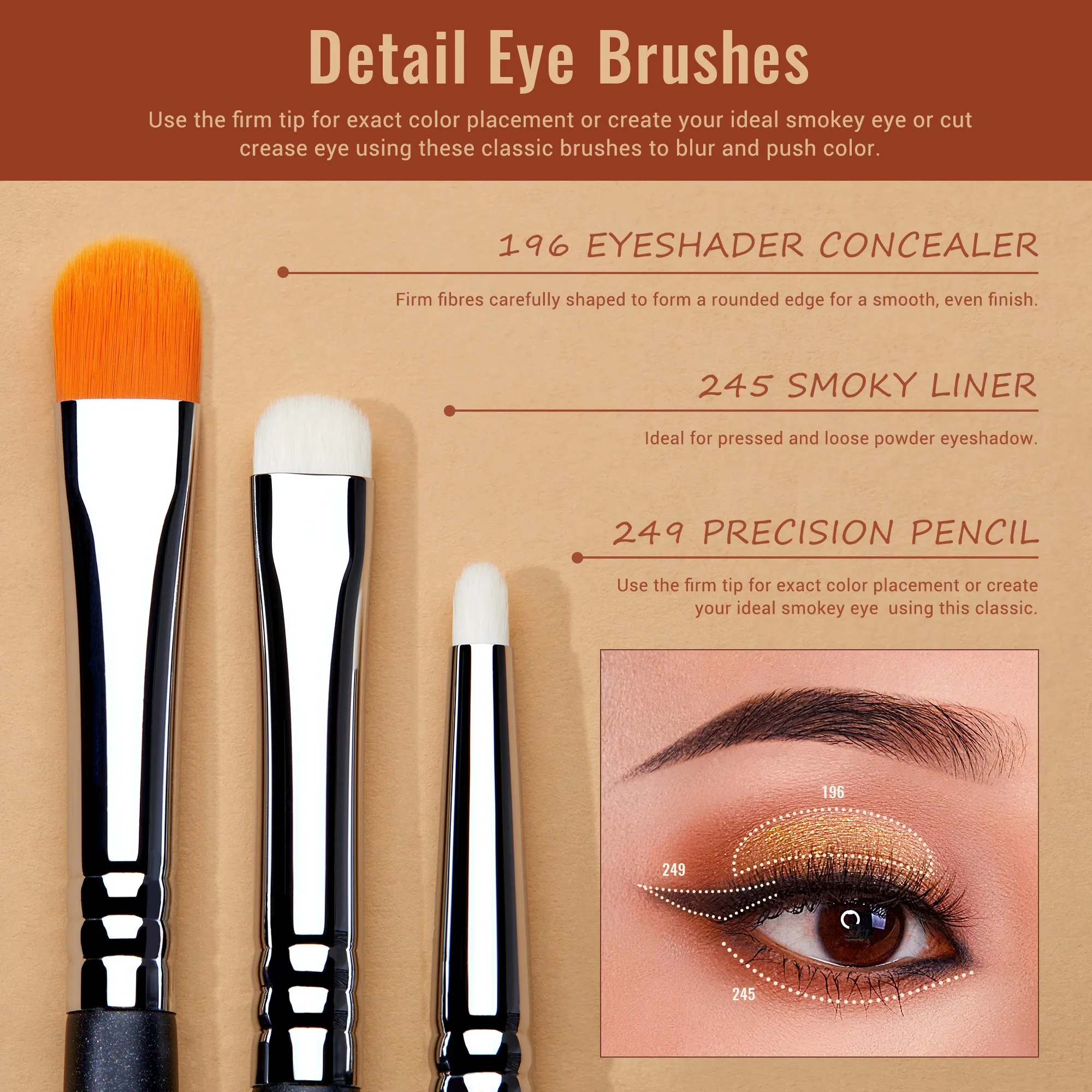 PRO Eyeshadow Brush Set 7pcs T334
