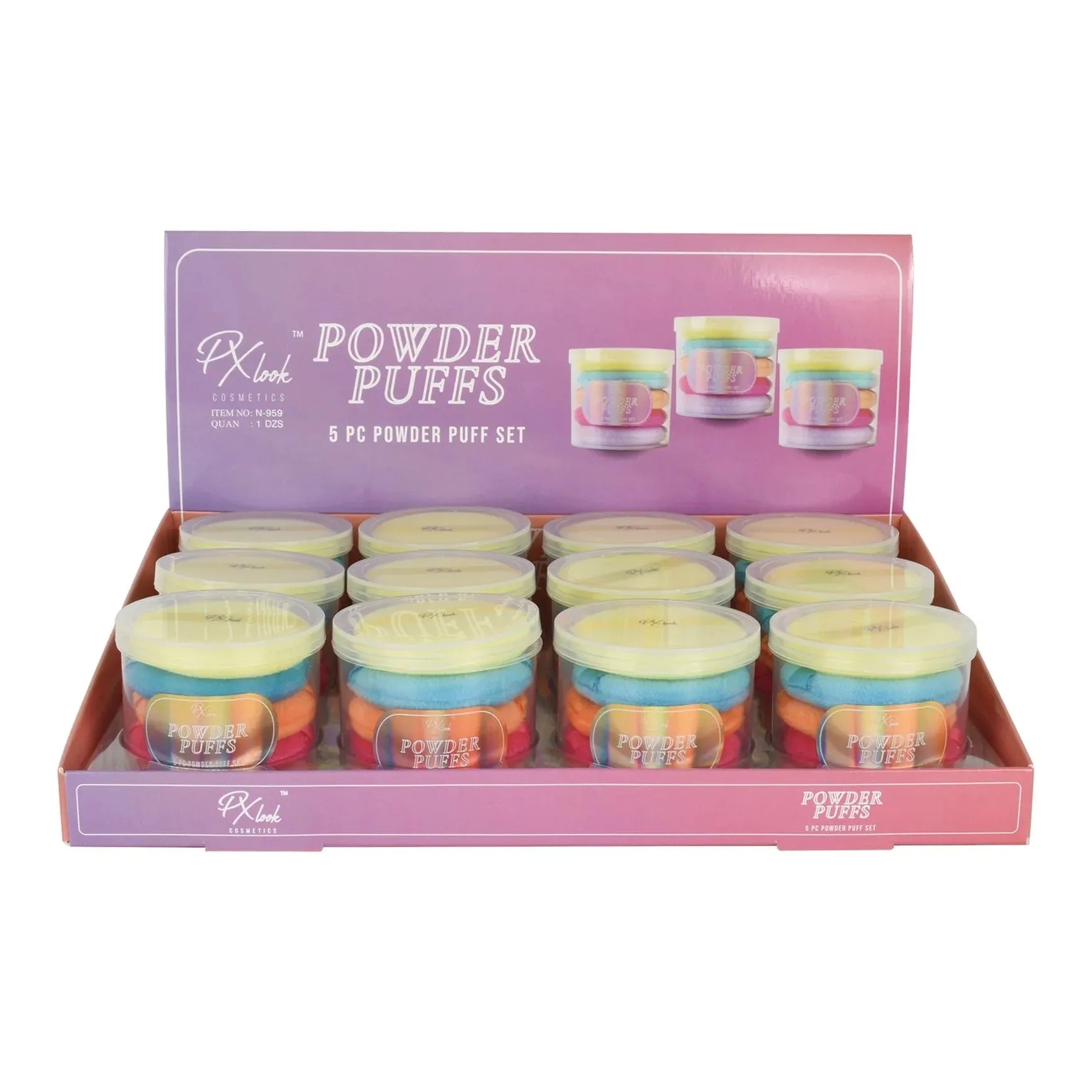 PX Look Cosmetics Powder Puffs 5pc Set