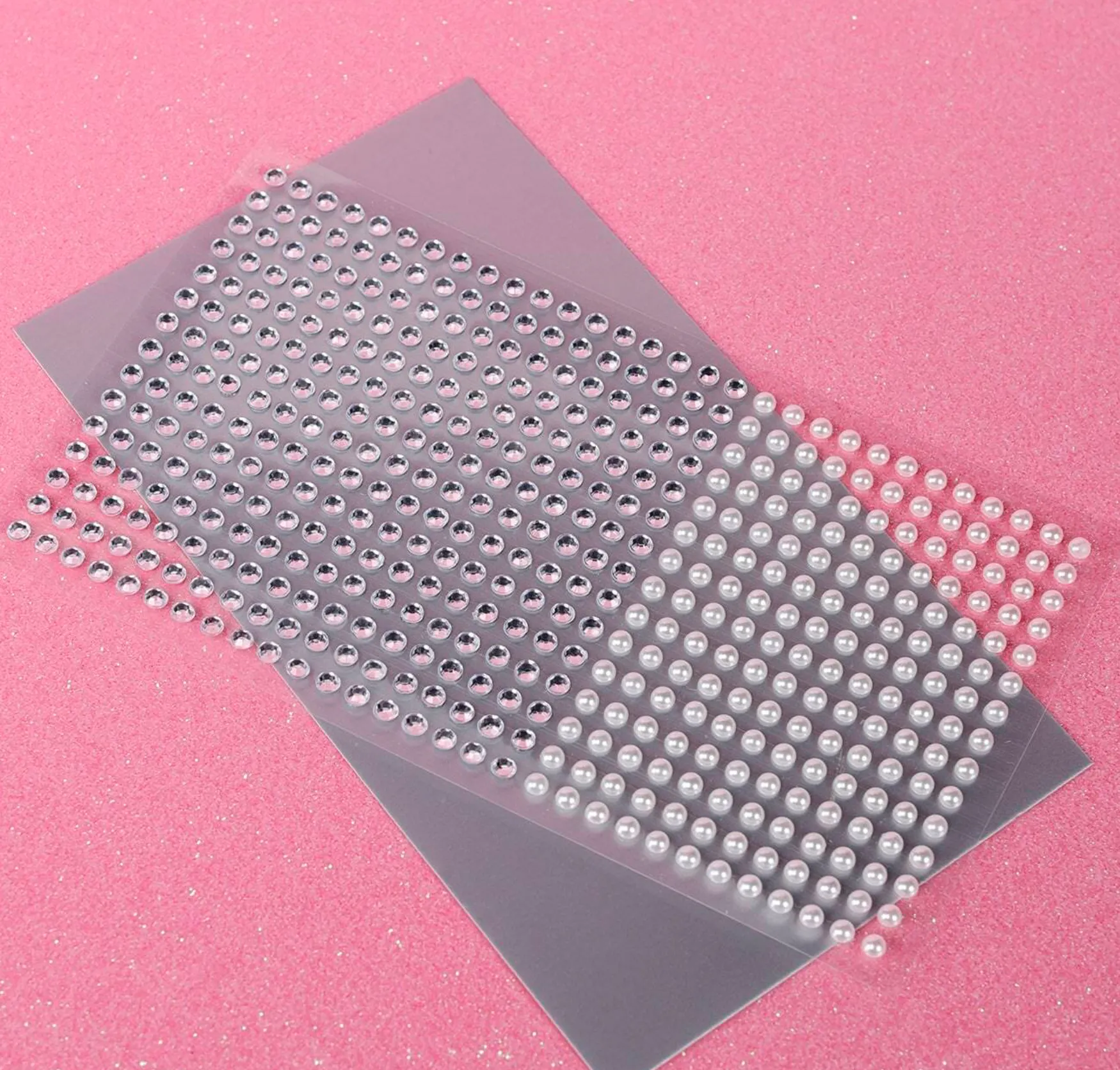 Rhinestone and Pearl Sticker Set