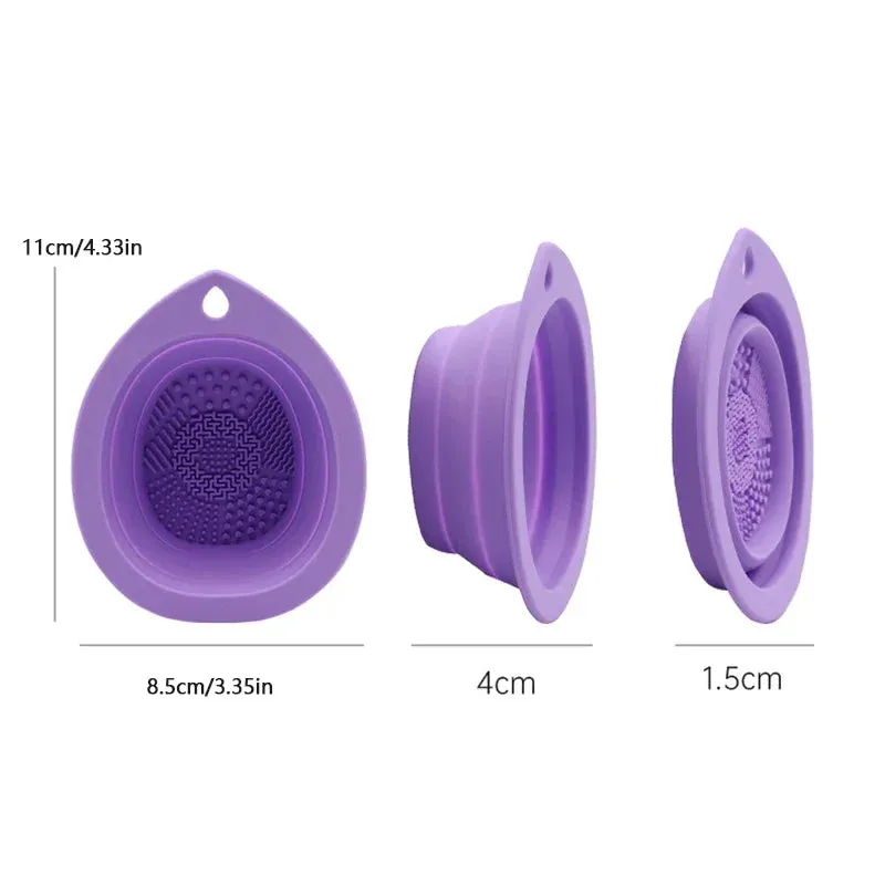 Silicone Makeup Brush Cleaner Foldable Scrubber Mat Tool