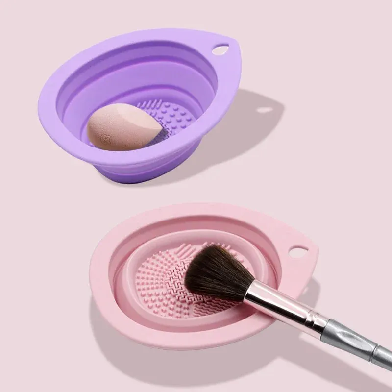 Silicone Makeup Brush Cleaner Foldable Scrubber Mat Tool