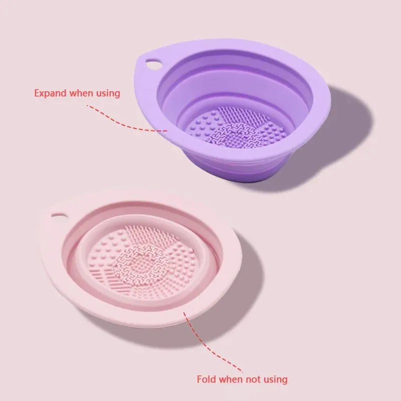 Silicone Makeup Brush Cleaner Foldable Scrubber Mat Tool