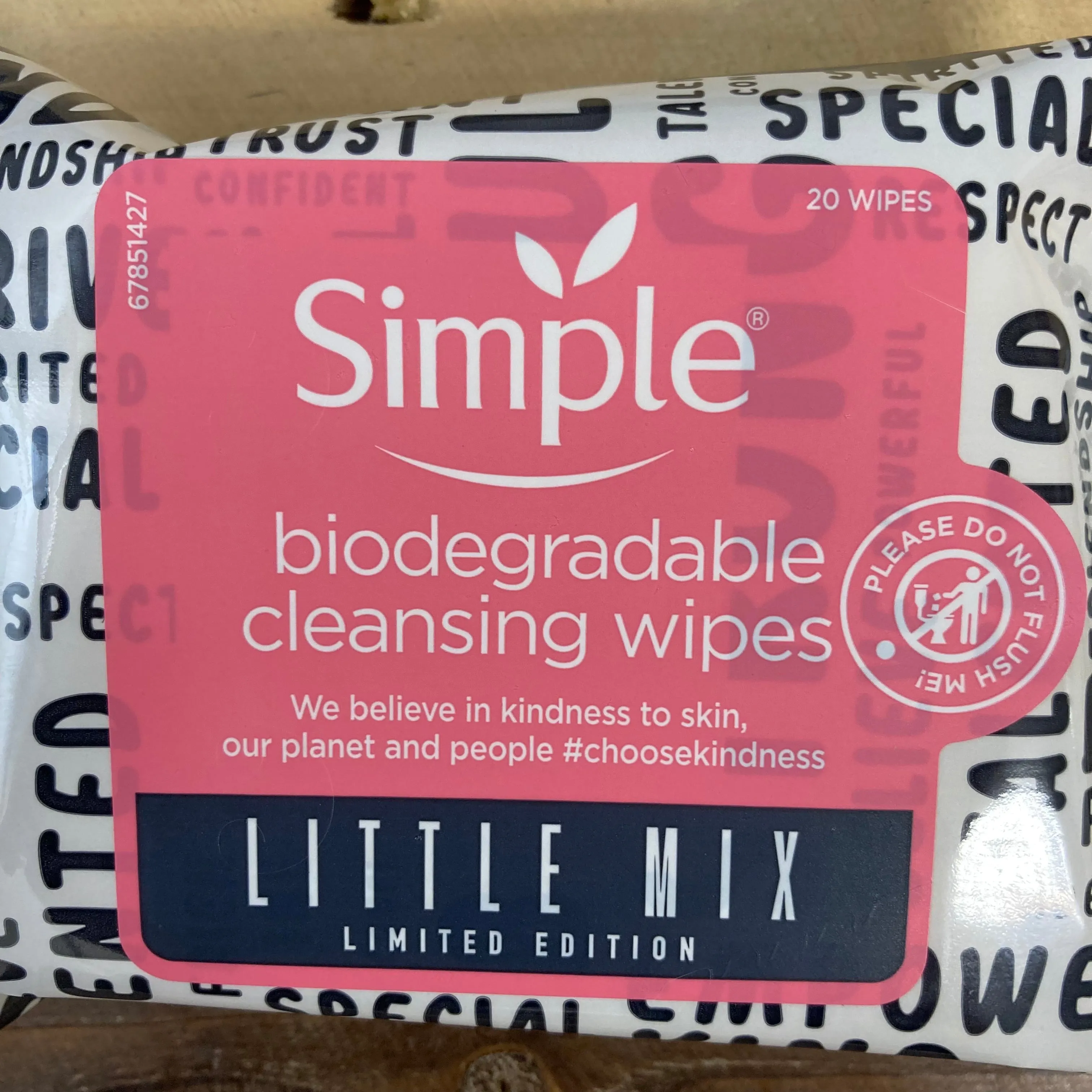 Simple Biodegradable Cleansing Wipes 20s