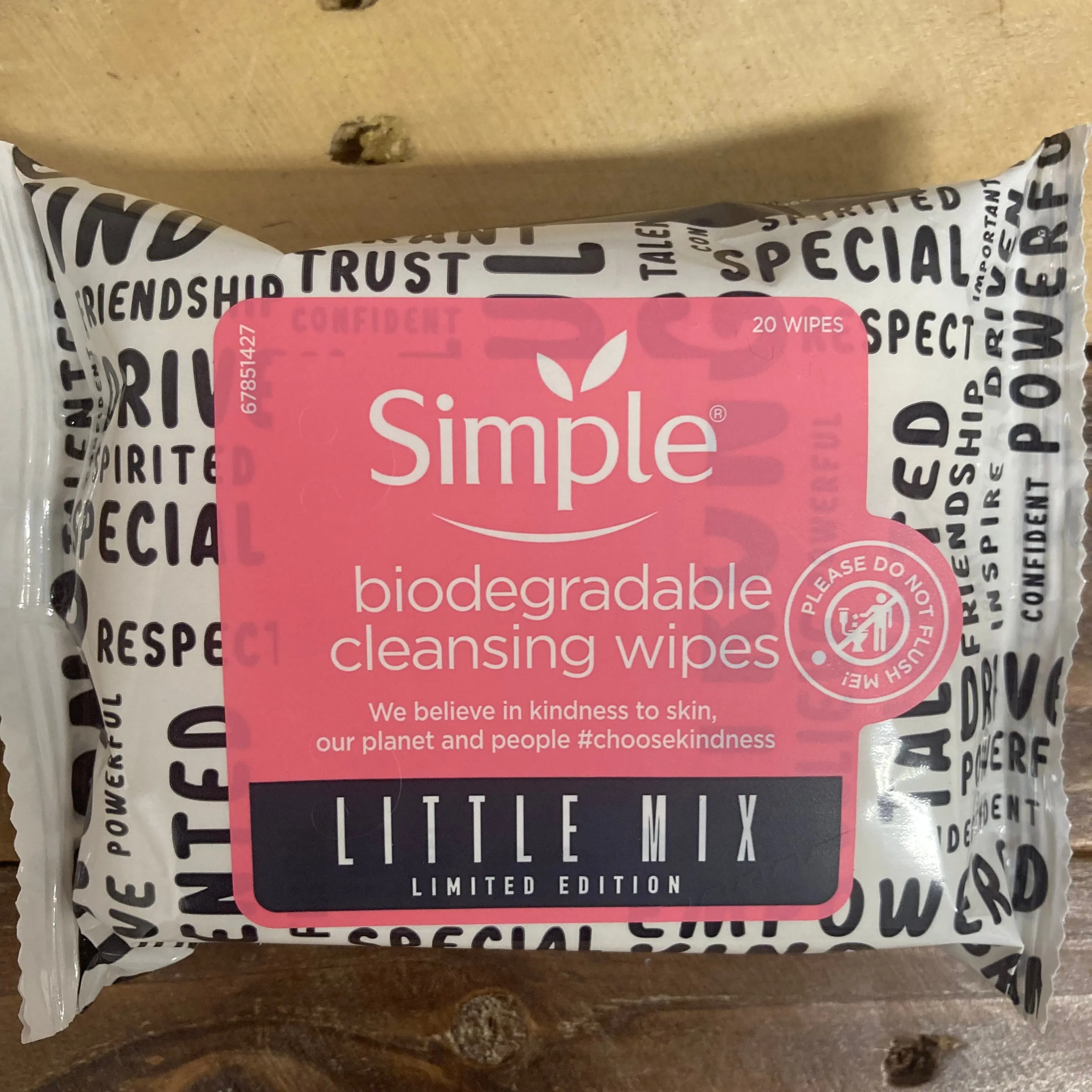 Simple Biodegradable Cleansing Wipes 20s