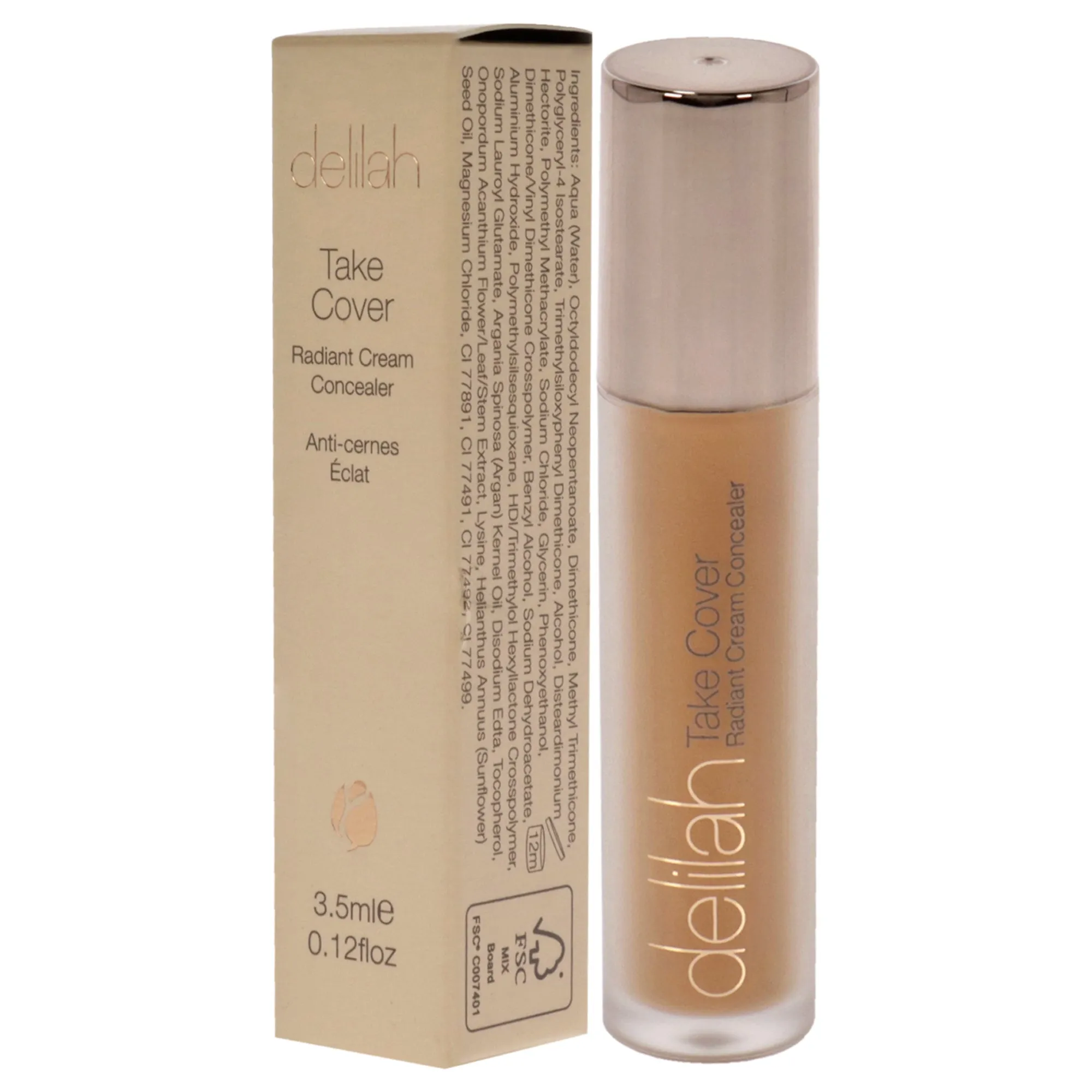 Take Cover Radiant Cream Concealer - Cashmere by Delilah for Women - 0.12 oz Concealer