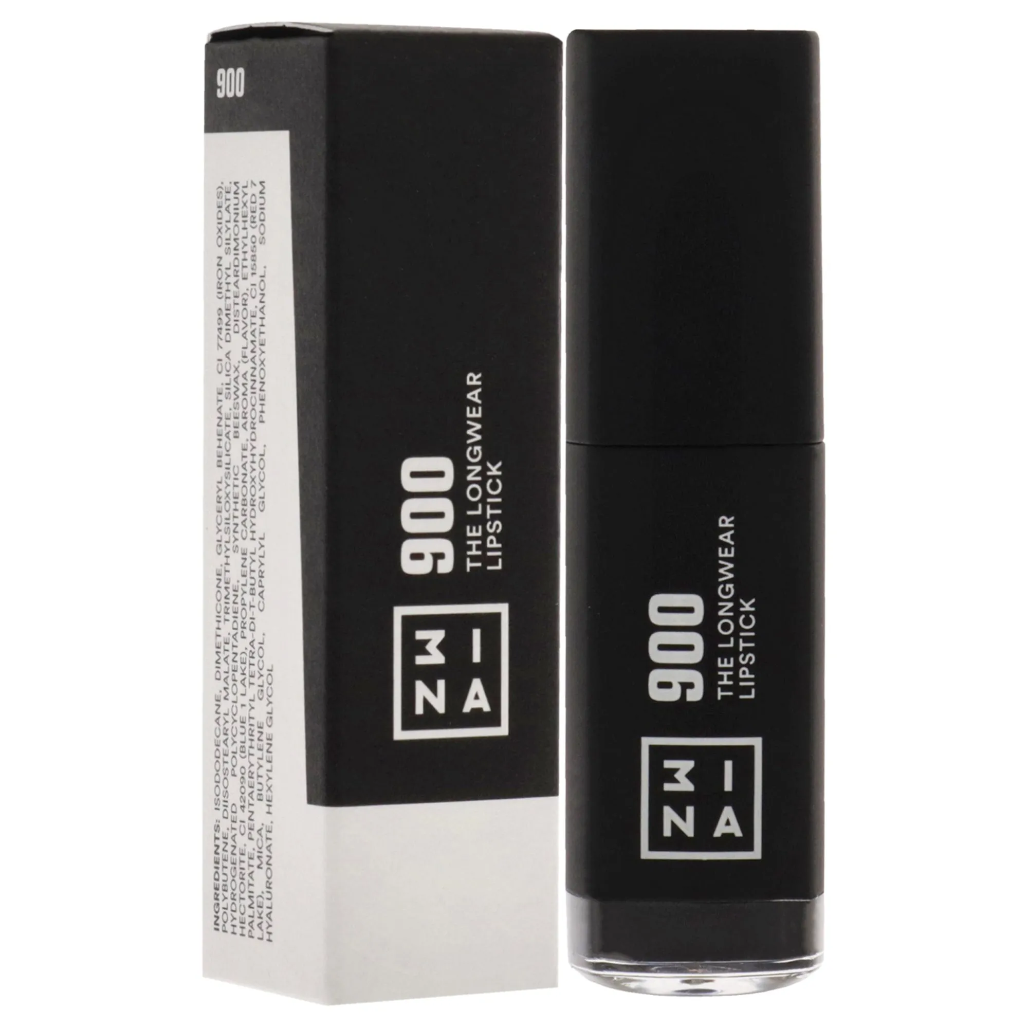 The Longwear Lipstick - 900 Black by 3INA for Women - 0.20 oz Lipstick